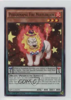 Performapal Fire Mufflerlion 1st Ed. YuGiOh Mega-Tins Mega Pack #MP15-EN191 0g4 - Image 1