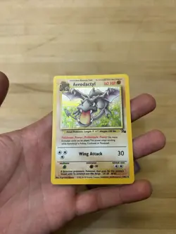 Aerodactyl Holo Fossil 1/62 Vintage Pokemon Card WOTC 1999 - LP Condition - Image 3