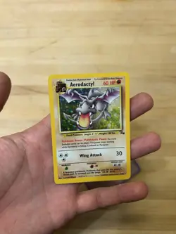 Aerodactyl Holo Fossil 1/62 Vintage Pokemon Card WOTC 1999 - LP Condition - Image 4