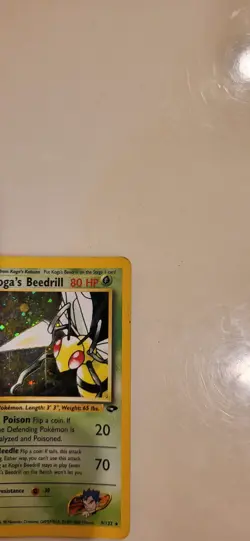 Pokemon Card Koga's Beedrill 9/132 Gym Challenge HOLO RARE - LP - Image 2