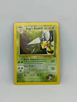 Pokemon Card Koga's Beedrill 9/132 Gym Challenge HOLO RARE - LP - Image 2