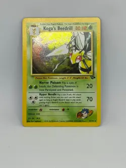 Pokemon Card Koga's Beedrill 9/132 Gym Challenge HOLO RARE - LP - Image 3