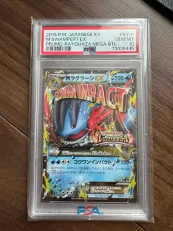 PSA 10 M Swampert EX XY-P Rayquaza Mega Battle Promo Pokemon Card Japanese GM - Image 1