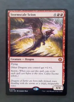 MTG Stormscale Scion Mythic M 0123 Magic Tarkir Dragonstorm Regular - Image 1