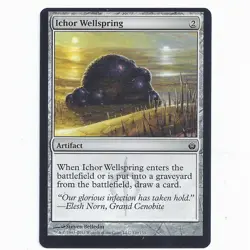 MTG Mirrodin Besieged MBS Ichor Wellspring 110/155 misprint off-center Magic - Image 2