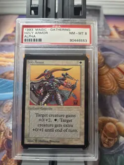 Holy Armor MTG Magic the Gathering Alpha PSA 8 Vintage Old School Collectible - Image 1