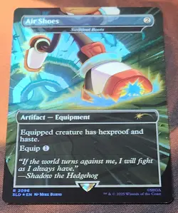 1x FOIL Air Shoes - Swiftfoot Boots MTG SLD Sonic Secret Lair NM - Image 1