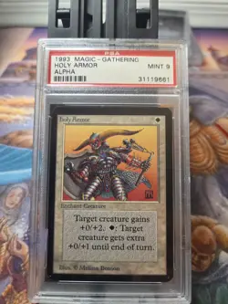 Holy Armor MTG Magic the Gathering Alpha PSA 9 Vintage Old School Collectible - Image 1