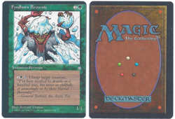 MTG Ice Age ICE Fyndhorn Brownie misprint off center miscut Magic - Image 1