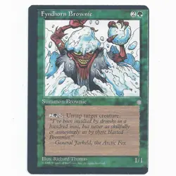 MTG Ice Age ICE Fyndhorn Brownie misprint off center miscut Magic - Image 2
