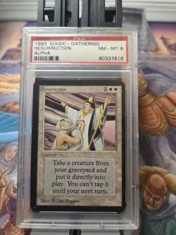 Resurrection MTG Magic the Gathering Alpha PSA 8 Vintage Old School Collectible - Image 1