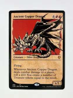 1x MTG Ancient Copper Dragon (Showcase) Commander Legends: Baldur's Gate NM #396 - Image 1