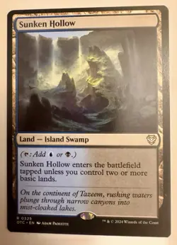 Sunken Hollow - Thunder Junction Commander OTC - Rare - MTG Magic - Image 1