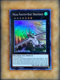 Yugioh Mecha Phantom Beast Dracossack INCH-EN051 Super Rare 1st Ed NM - Image 1