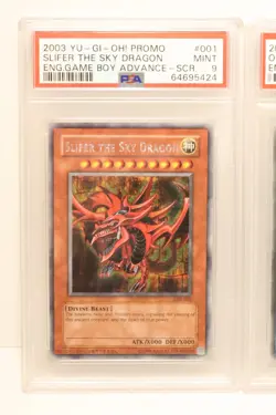 YuGiOh God Cards Secret Set Slifer Obelisk Ra GBI-001 GBI-002 GBI-003 PSA 9 Mint - Image 2