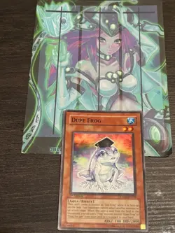 Yugioh 1x Dupe Frog CRMS-EN028 Crimson Crisis 1st Edition Common Light Play - Image 1