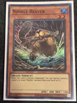 Nimble Beaver Super Rare OP20-EN006 Yugioh NM - Image 1