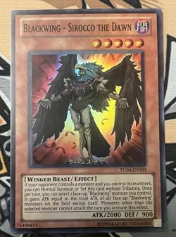 Yugioh Blackwing - Sirocco the Dawn TU04-EN003 Super Rare NM - Image 1