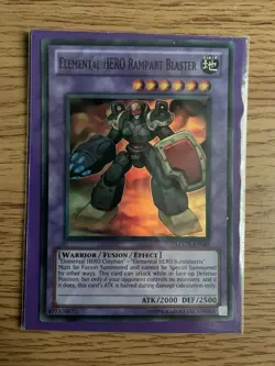 Yu-gi-oh Elemental Hero Rampart Blaster LCGX-EN047 Super Rare Near Mint Card - Image 1