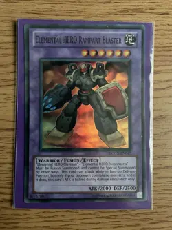 Yu-gi-oh Elemental Hero Rampart Blaster LCGX-EN047 Super Rare Near Mint Card - Image 2