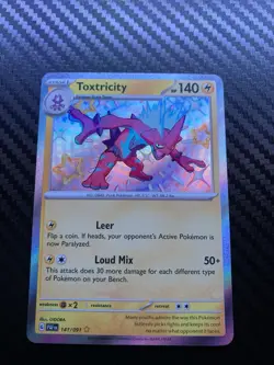 Toxtricity 141/091 Shiny Holo Rare Paldean Fates Pokemon TCG Card NM/M Condition - Image 2
