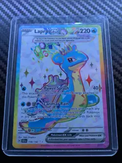 Pokemon TCG Lapras EX 158/142 Steller Crown Sv07 Holo Card Near Mint NM 2024 - Image 1