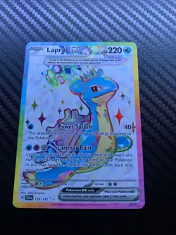 Pokemon TCG Lapras EX 158/142 Steller Crown Sv07 Holo Card Near Mint NM 2024 - Image 2