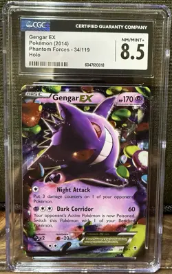 Pokemon Gengar EX TCG Holo Rare Card XY Phantom Forces 34/119 - Image 1