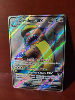 Gumshoos GX 145/149 NM Full Art Holo Pokemon Cards Sun Moon Ultra Rare Card - Image 1