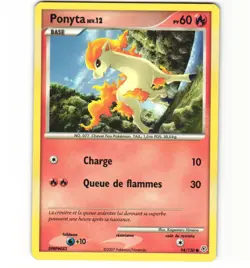 Pokemon French Ponyta 94/130 Diamond and Pearl HP Non-holo Card - Image 1