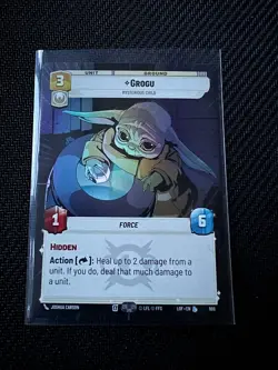 Star Wars Unlimited LOF Grogu - Mysterious Child Hyperspace Foil Card 986 - Image 1