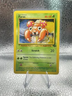 Pokemon TCG Paras 59/64 Jungle Unlimited Common WOTC Card - Image 1