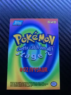 1999 Topps Pokemon Card - TV Animation Edition - #02 Ivysaur E2 of 12 - Image 3