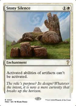 Stony Silence x1 1x Mystery Booster 2 White Border NM MTG - Image 1