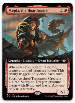 Magda, the Hoardmaster (Extended Art) #334 (NM) Thunder Junction OTJ Magic MTG - Image 1