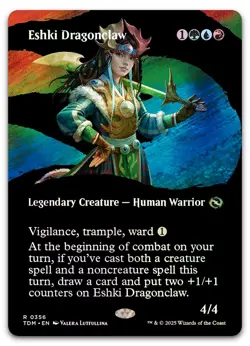 Eshki Dragonclaw (Borderless) #356 (Foil) (NM) Tarkir Dragonstorm TDM Magic MTG - Image 1
