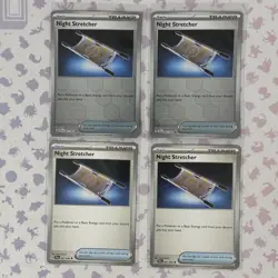 4x Night Stretcher 061/064 Playset x4 Shrouded Fable Pokemon TCG (2 Reverse) NM - Image 1