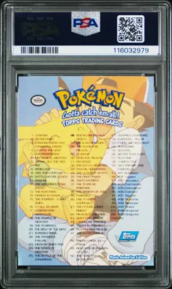 1999 TOPPS POKEMON THE MOVIE EDT CHECKLIST MOVIE EDITION PSA 10 - Image 2