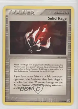 Solid Rage Pokemon EX Unseen Forces #92 2005 2f4 - Image 1