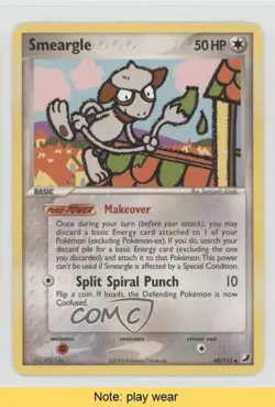 Smeargle Pokemon EX Unseen Forces #48 2005 READ 2f4 - Image 1