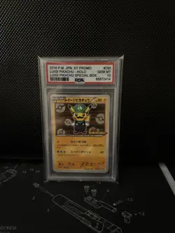 Luigi Pikachu Pokemon 2016 Holo Mario Pikachu Promo Japanese 295/XY-P PSA 10 - Image 1