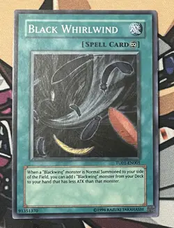 Yugioh Black Whirlwind TU01-EN005 Super Rare NM - Image 1