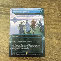 MTG Final Fantasy Prophetic Beginning Preordain P 0039 Extended Art Promo Card - Image 1