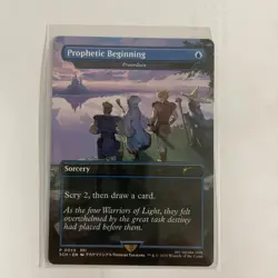 MTG Final Fantasy Prophetic Beginning Preordain P 0039 Extended Art Promo Card - Image 1