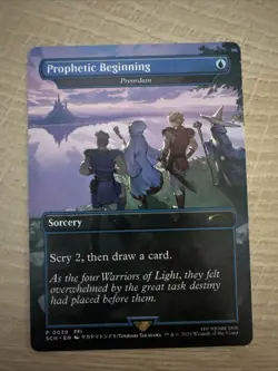 MTG Final Fantasy Prophetic Beginning Preordain P 0039 Extended Art Promo Card - Image 1