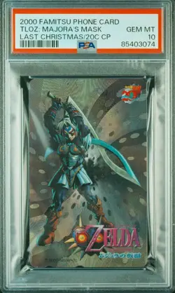 PSA 10 The Legend Of Zelda Majora's Mask Phone Card Last Christmas Famitsu - Image 1