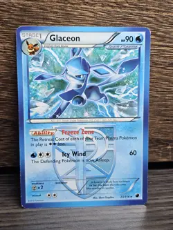 Glaceon 23/116 Black & White Plasma Freeze Pokemon Card Non Holo LP - Image 1