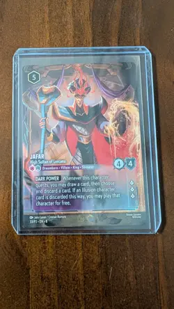 Disney Lorcana TCG Reign of Jafar Jafar Promo Enchanted Card - Image 1