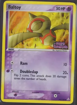 59/110 Baltoy Reverse Holo Pokemon TCG Card - ex Holon Phantoms - Image 1