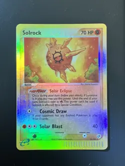 Solrock 13/100 Reverse Holo Card (Sandstorm) - Rare - 2003 - Pokemon Card NM - Image 1